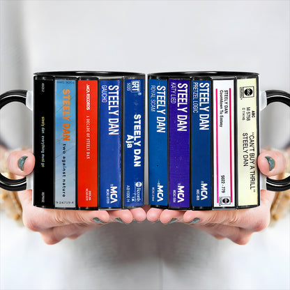 Steely Dan Albums Cassette Collection Retro Accent Mug