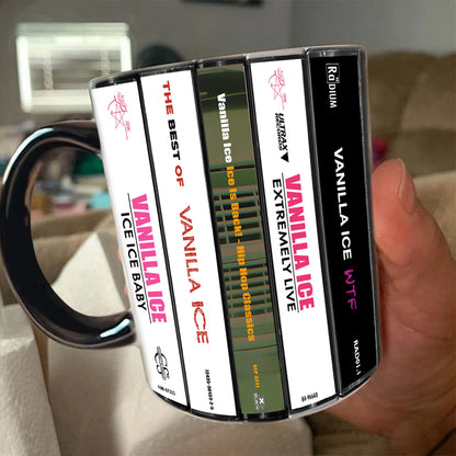 Vanilla Ice Albums Cassette Collection Retro Accent Mug