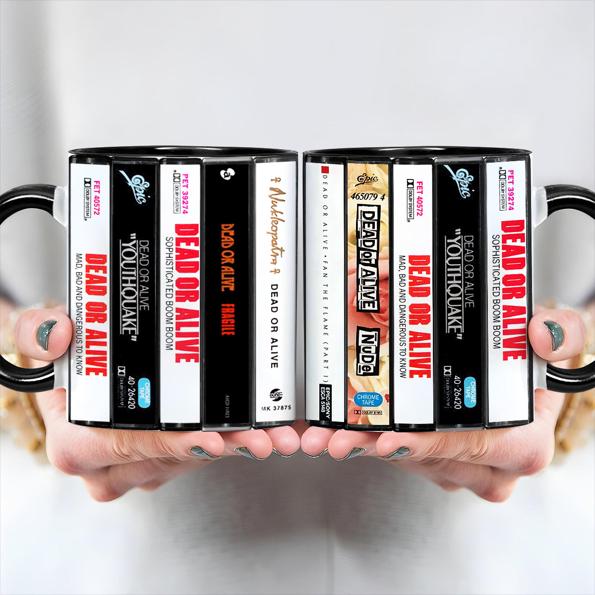 Dead or Alive Albums Cassette Collection Retro Accent Mug
