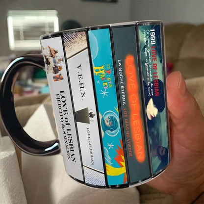 Love of Lesbian Albums Cassette Collection Retro Accent Mug