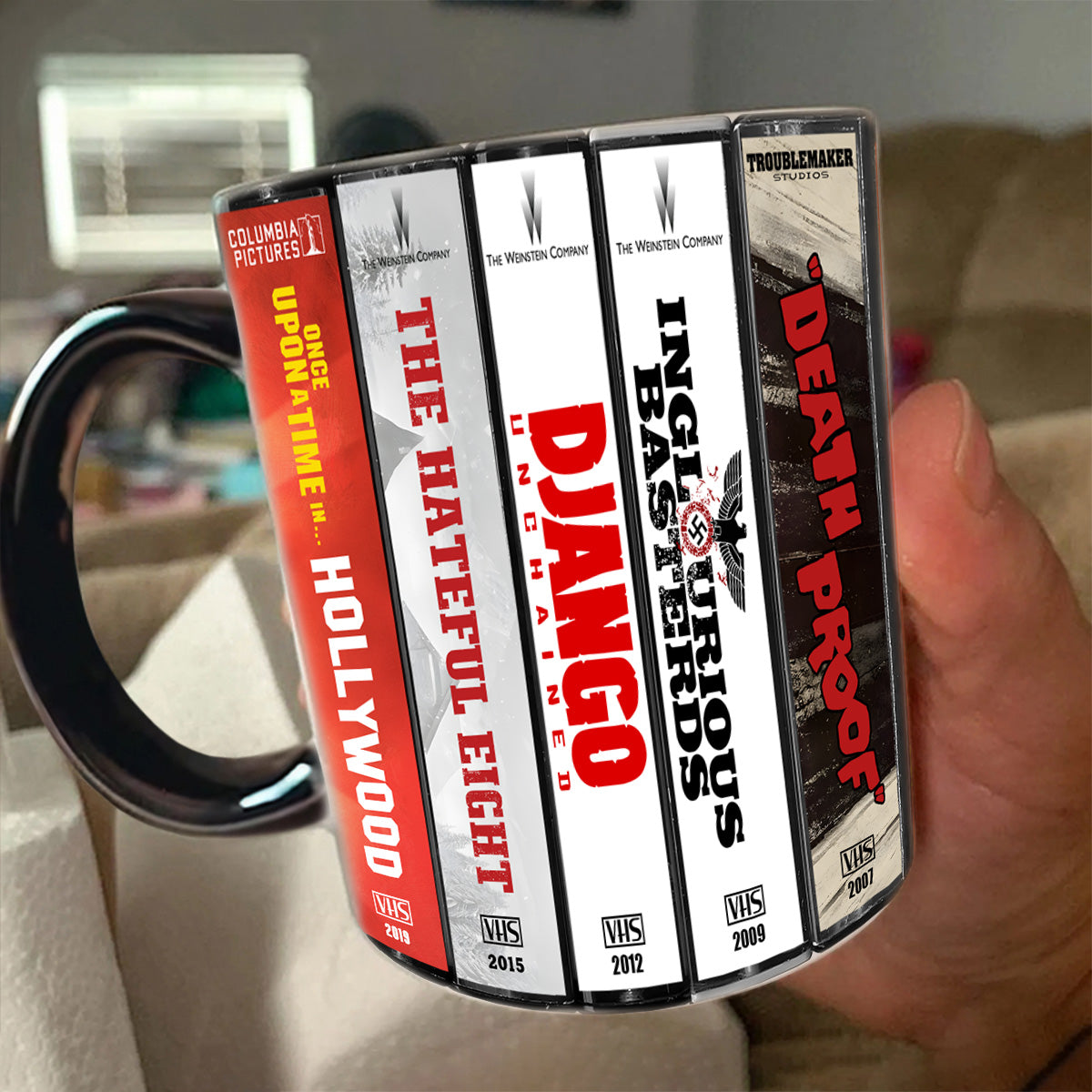 Quentin Tarantino VHS Movies Collection Accent Mug
