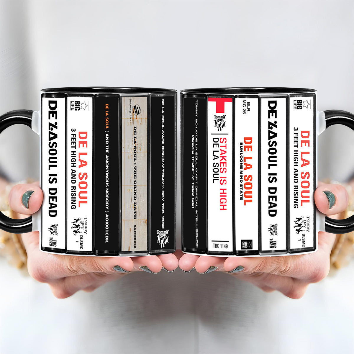 De La Soul Albums Cassette Collection Retro Accent Mug