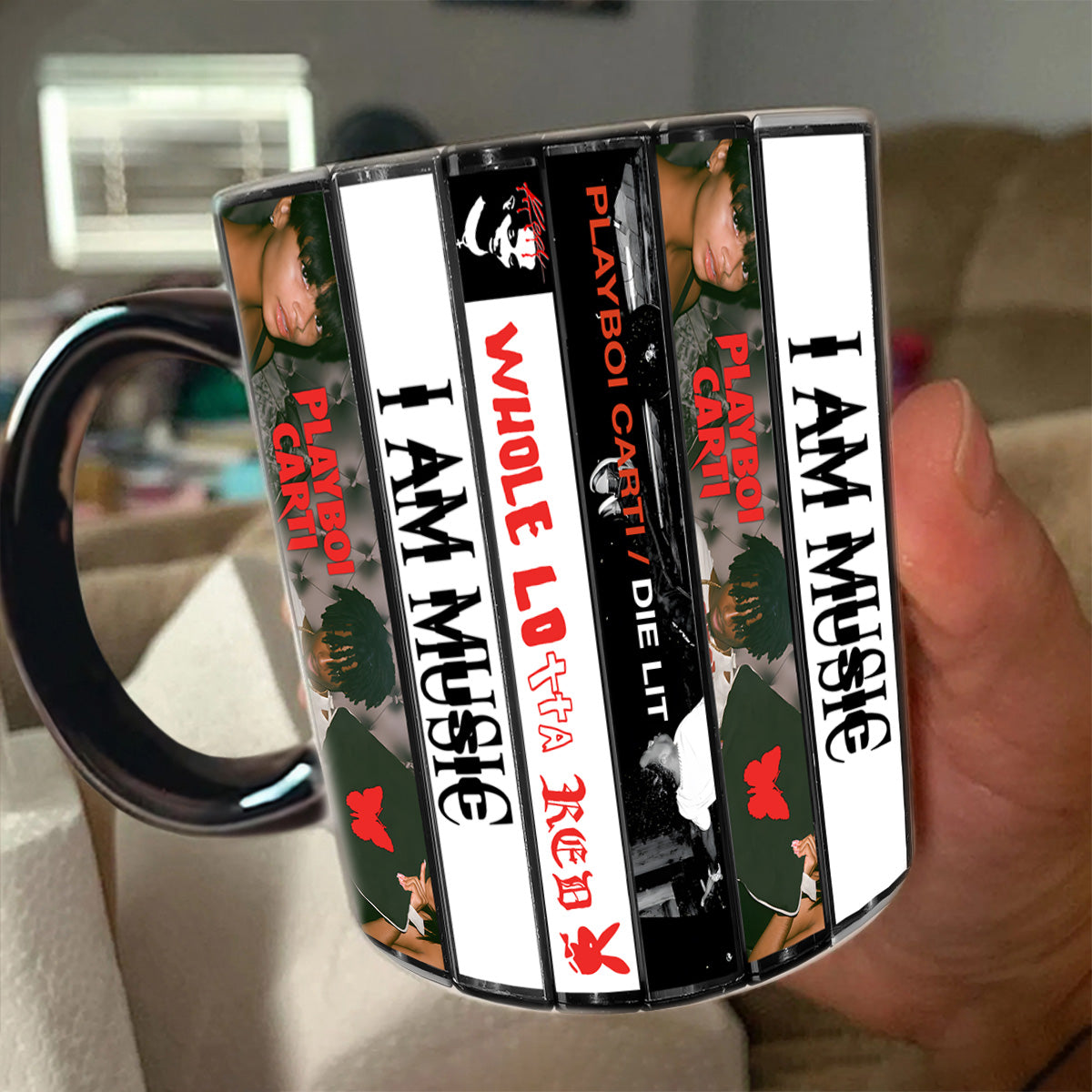 Playboi Carti Albums Cassette Collection Retro Accent Mug