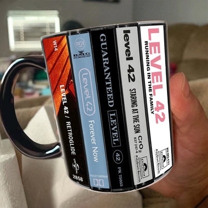 Level 42 Albums Cassette Collection Retro Accent Mug