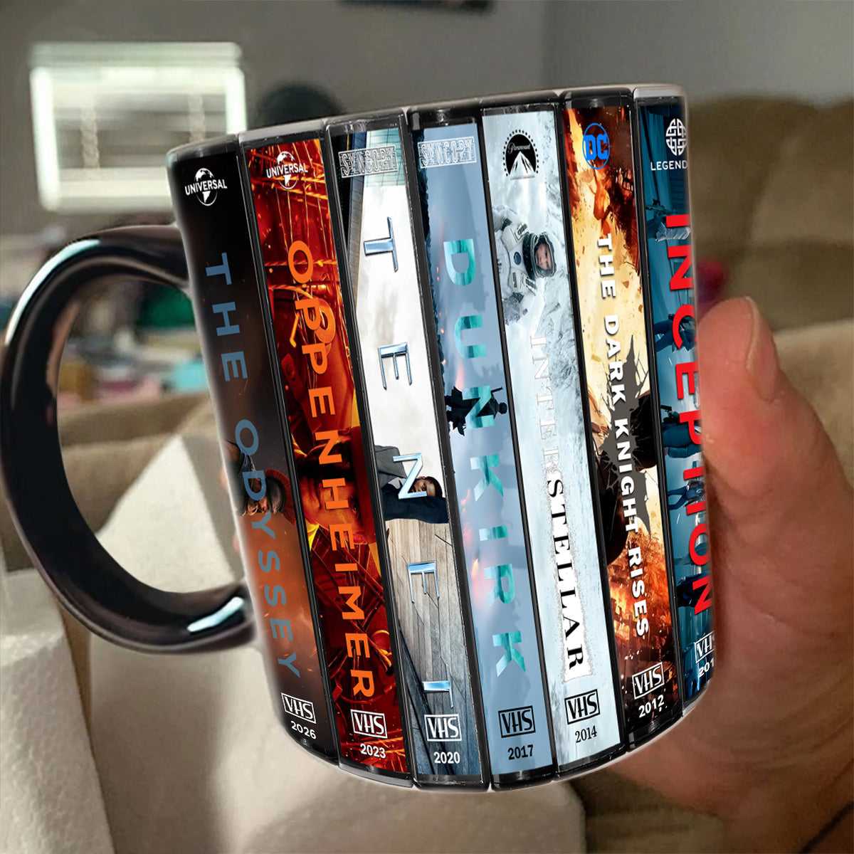 Christopher Nolan VHS Movies Collection Accent Mug