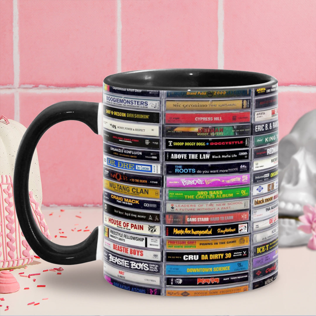 Classic 80’s & 90’s Hip Hop Tapes Cassette Accent Mug