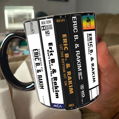 Eric B. & Rakim Albums Cassette Collection Retro Accent Mug