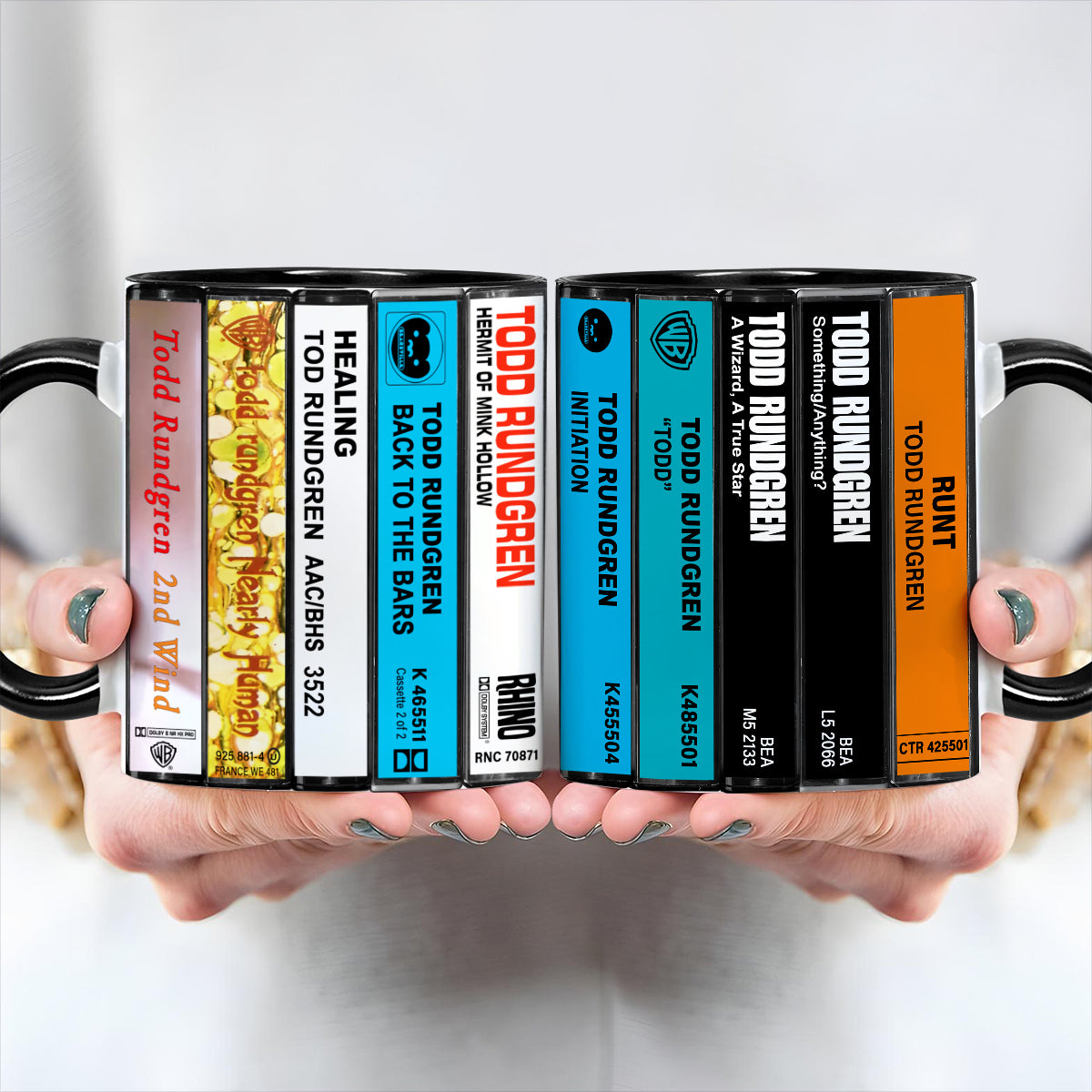 Todd Rundregen Albums Cassette Collection Retro Accent Mug