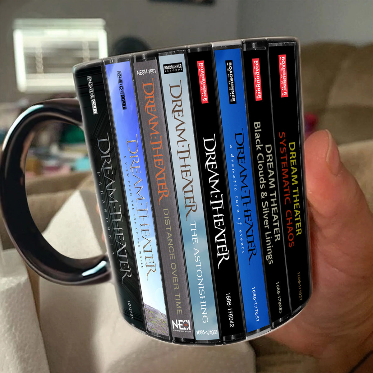 Dream Theater Albums Cassette Collection Retro Accent Mug