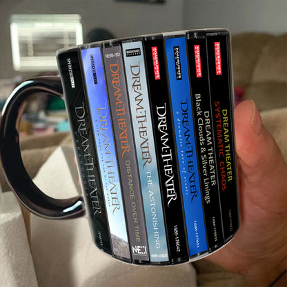 Dream Theater Albums Cassette Collection Retro Accent Mug