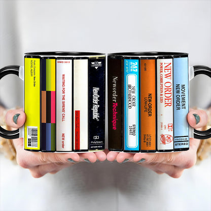 New Order Albums Cassette Retro Collection Accent Mug