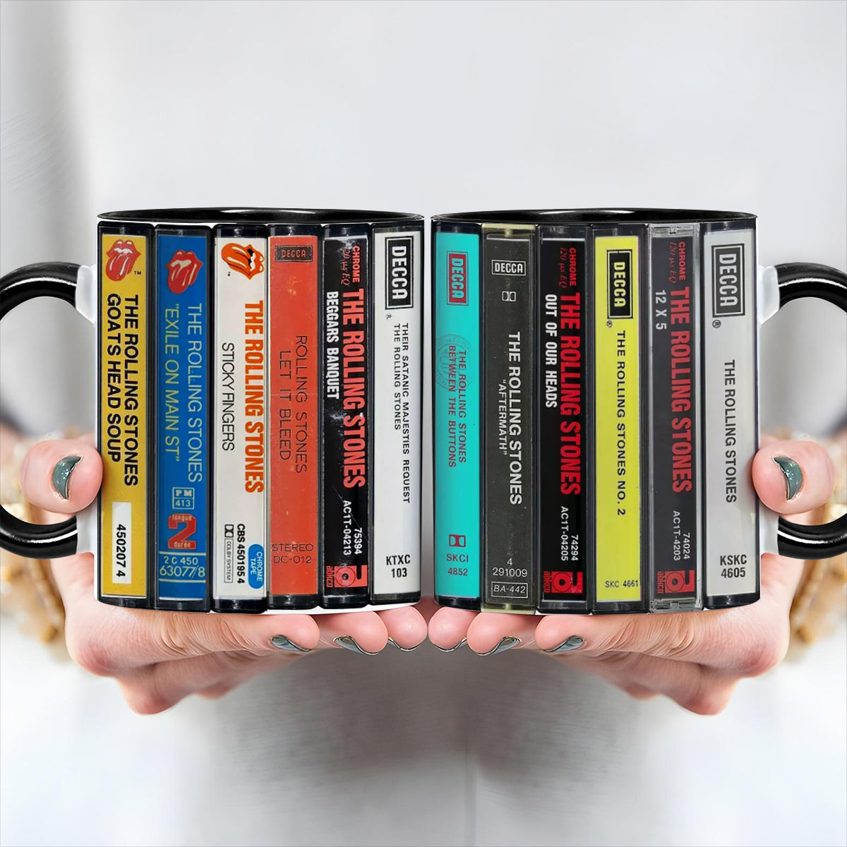 Rolling Stones Albums Cassette Retro Collection Accent Mug