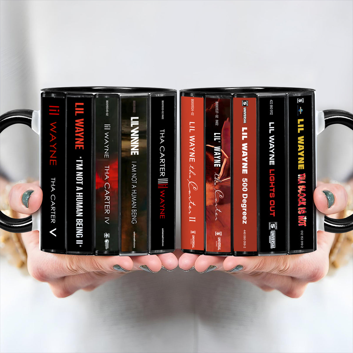 Lil Wayne Albums Cassette Collection Retro Accent Mug