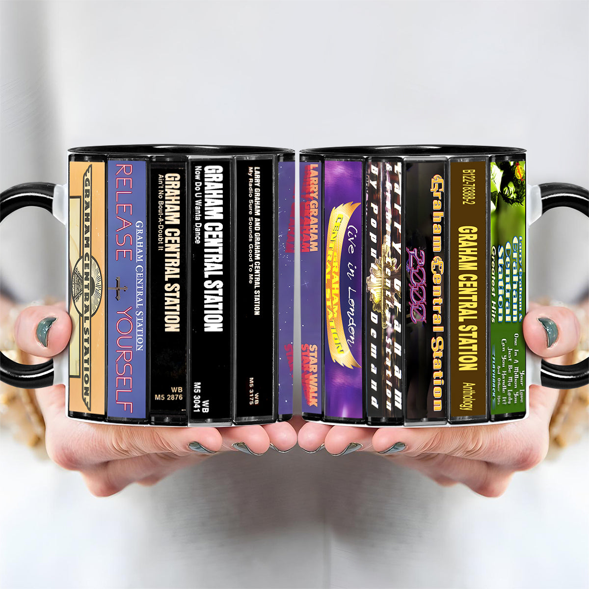 Graham Central Station Albums Cassette Collection Retro Accent Mug