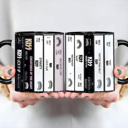 KIS Albums Cassette Collection Retro Accent Mug