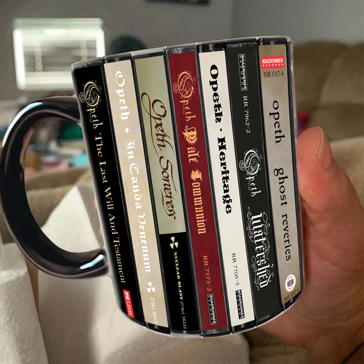 Opeth Albums Cassette Collection Retro Accent Mug