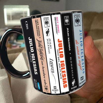 Julio Iglesias Albums Cassette Collection Retro Accent Mug