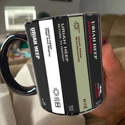 Uriah Heep Albums Cassette Collection Retro Accent Mug