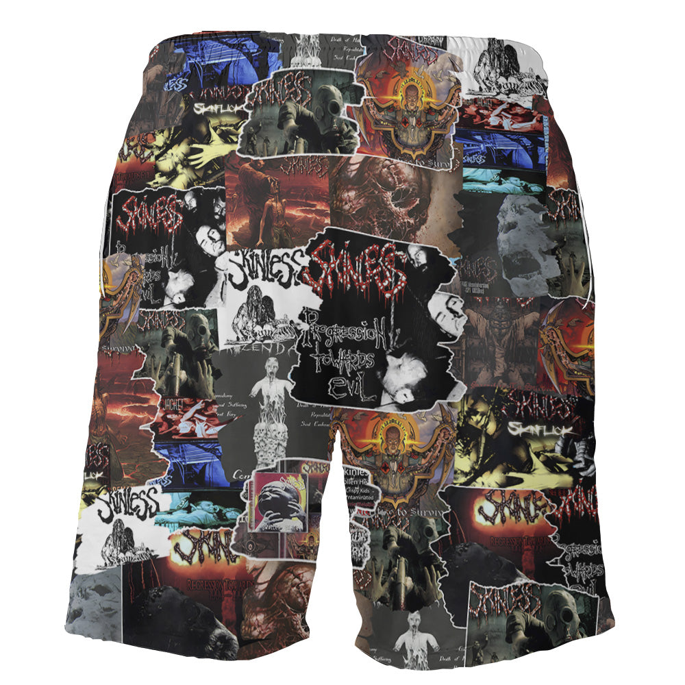 Skinless Albums Covers Collage Unisex Hawaiian Shorts