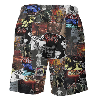 Skinless Albums Covers Collage Unisex Hawaiian Shorts
