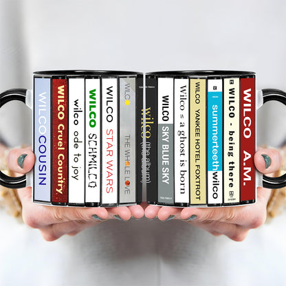 Wilco Albums Cassette Collection Retro Accent Edge-to-Edge Printed Mug