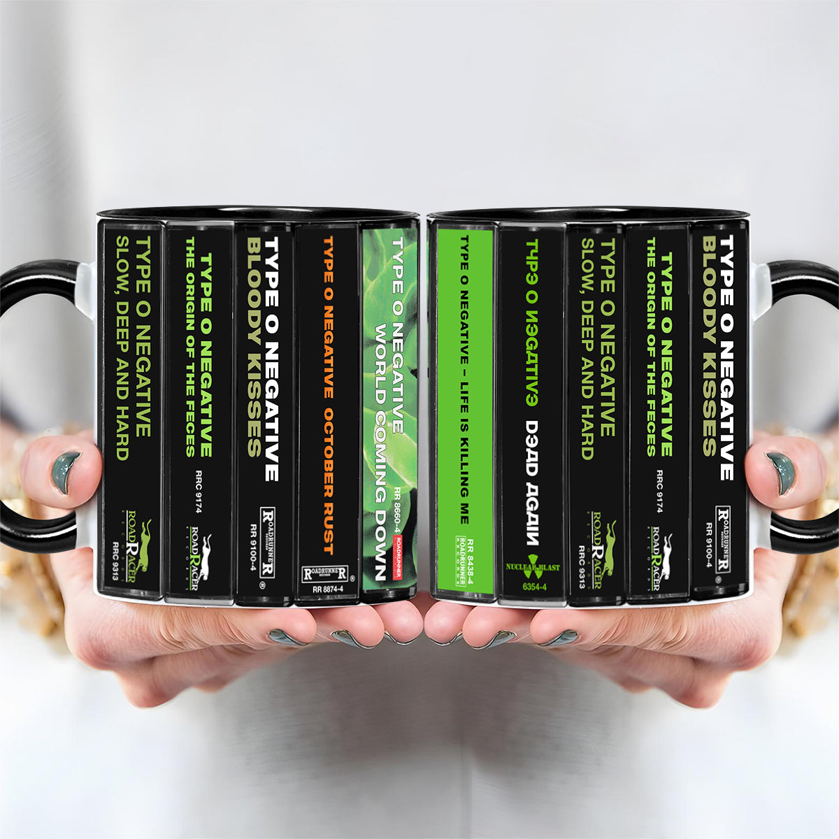 Type O Negative Albums Cassette Collection Retro Accent Mug