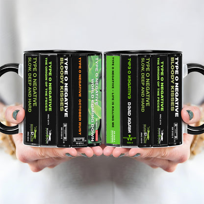 Type O Negative Albums Cassette Collection Retro Accent Mug