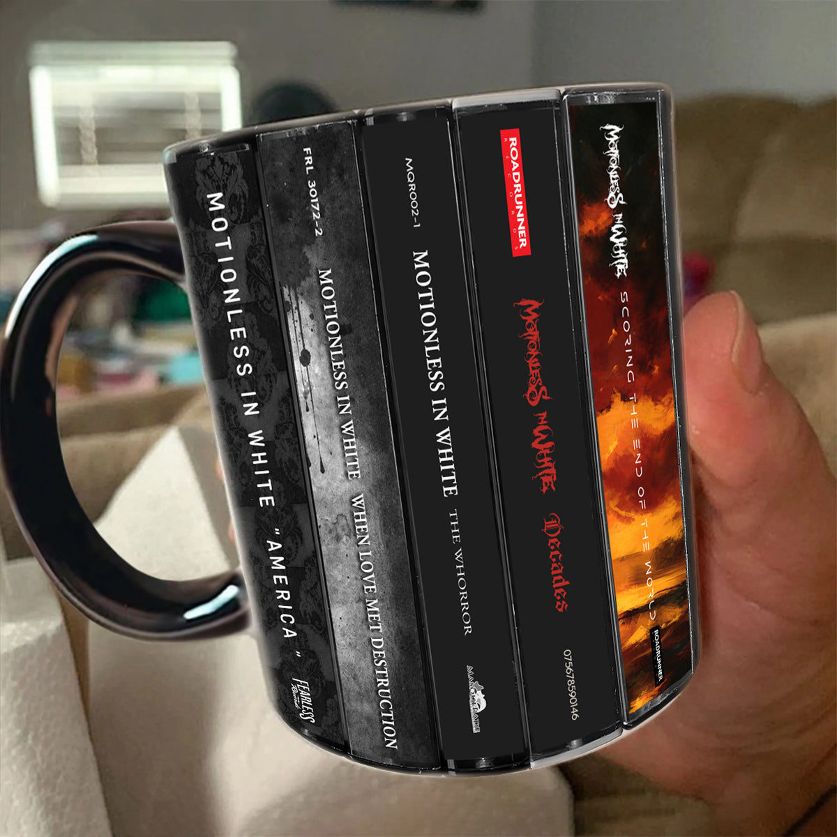 Motionless in White Albums Cassette Collection Retro Accent Mug