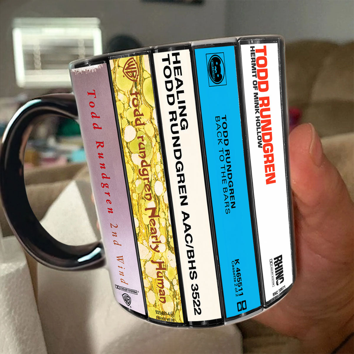 Todd Rundgren Albums Cassette Collection Retro Accent Mug