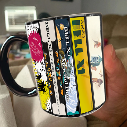 Bell X1 Albums Cassette Collection Retro Accent Mug