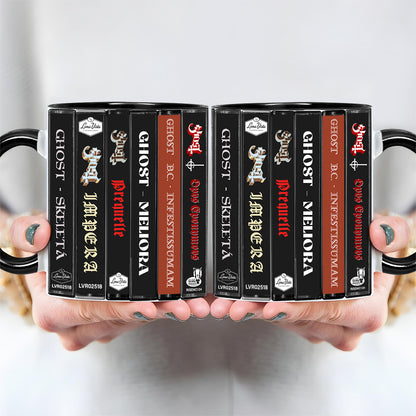 Ghost Albums Cassette Collection Retro Accent Edge-to-Edge Printed Mug