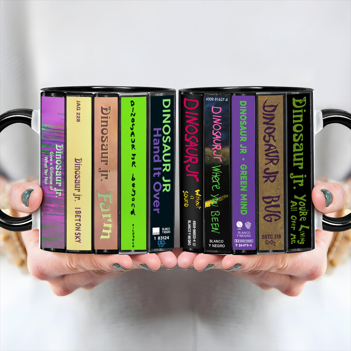 Dinosaur Jr Albums Cassette Collection Retro Accent Mug