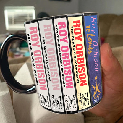 Roy Orbison Albums Cassette Collection Retro Accent Mug