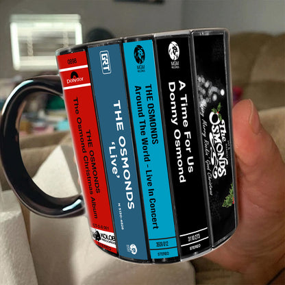 The Osmonds Albums Cassette Collection Retro Accent Mug