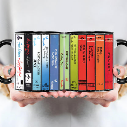 Rory Gallagher Albums Cassette Collection Retro Accent Mug