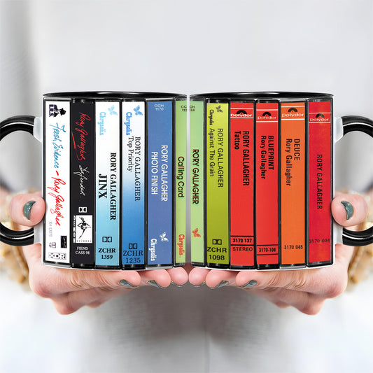 Rory Gallagher Albums Cassette Collection Retro Accent Mug