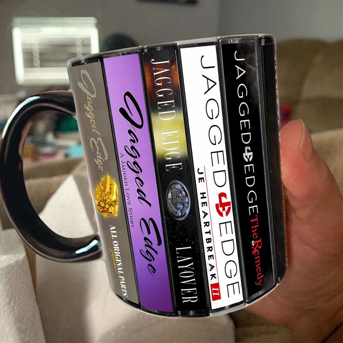Jagged Edge Albums Cassette Collection Retro Accent Mug
