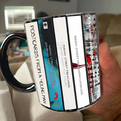Manic Street Preachers Albums Cassette Collection Retro Accent Mug