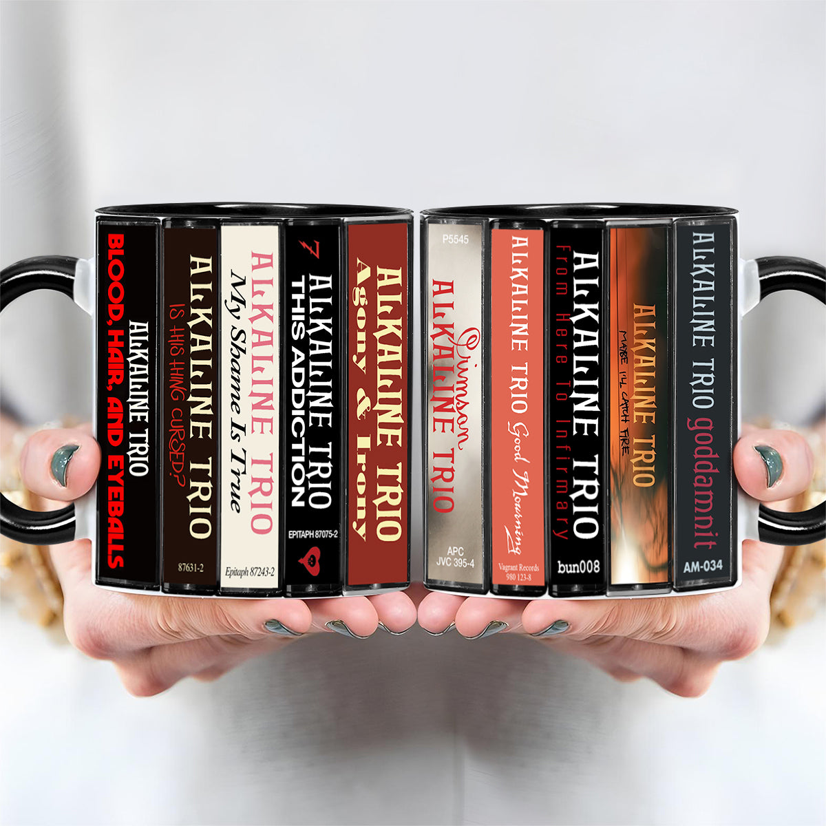 Alkaline Trio Albums Cassette Collection Retro Accent Mug