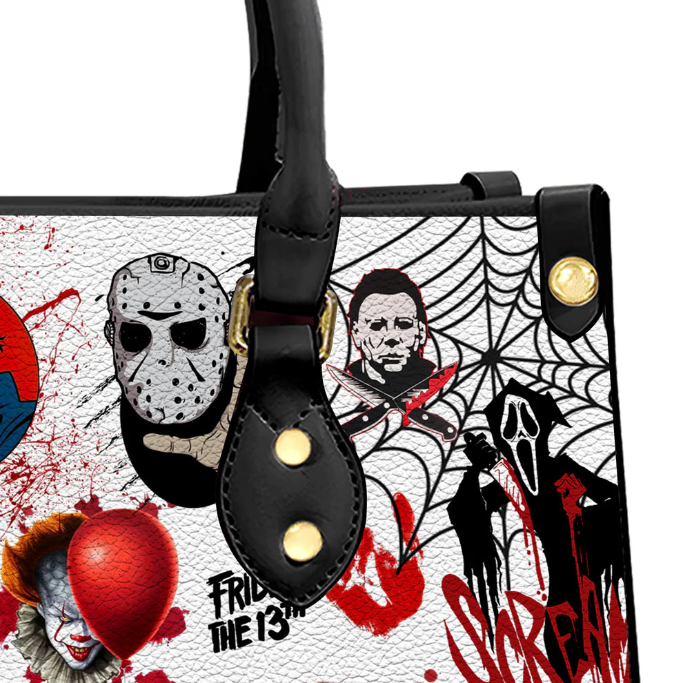 Halloween Horror Characters Leather Handbag