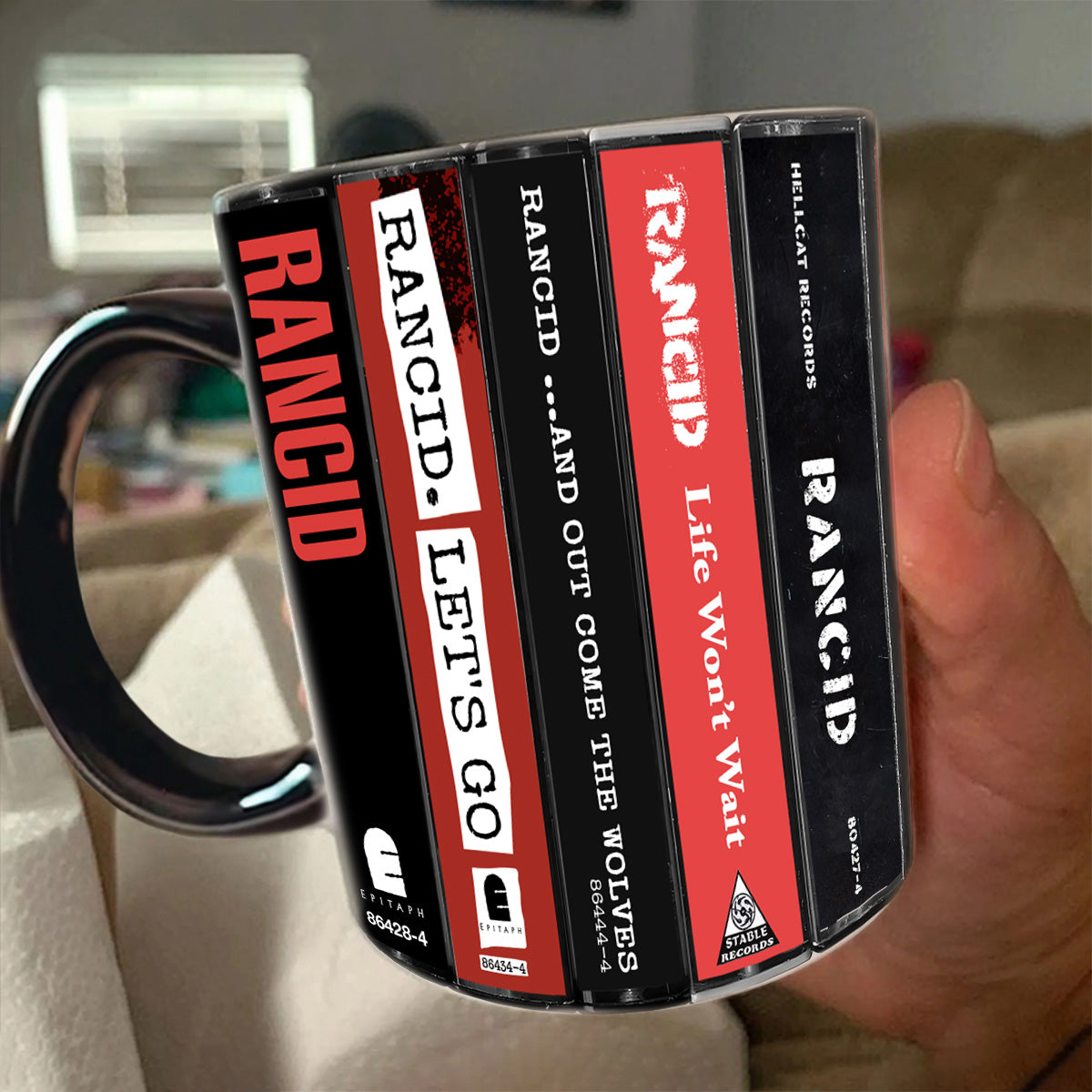 Rancid Albums Cassette Collection Retro Accent Mug