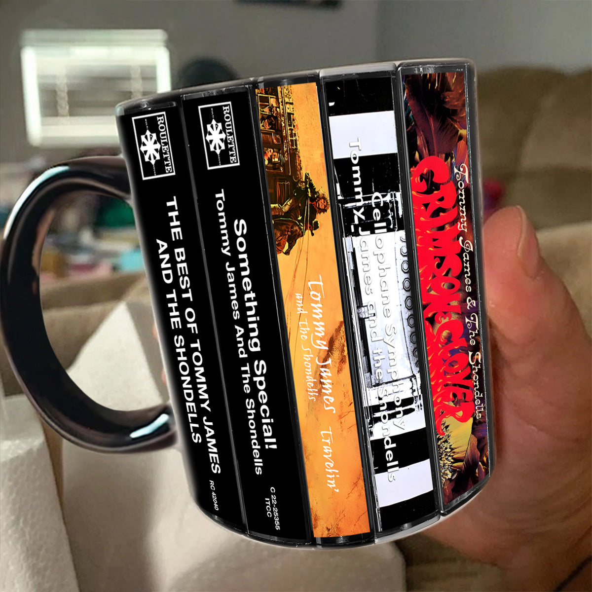 Tommy James and the Shondells Albums Cassette Collection Retro Accent Mug