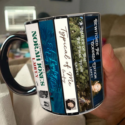 Laufey Albums Cassette Collection Retro Accent Mug