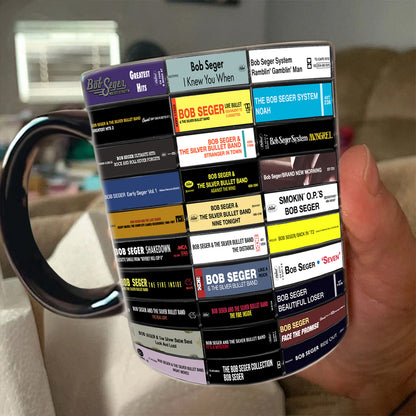 Bob Seger Albums Cassette Collection Retro Accent Mug - Extended Version