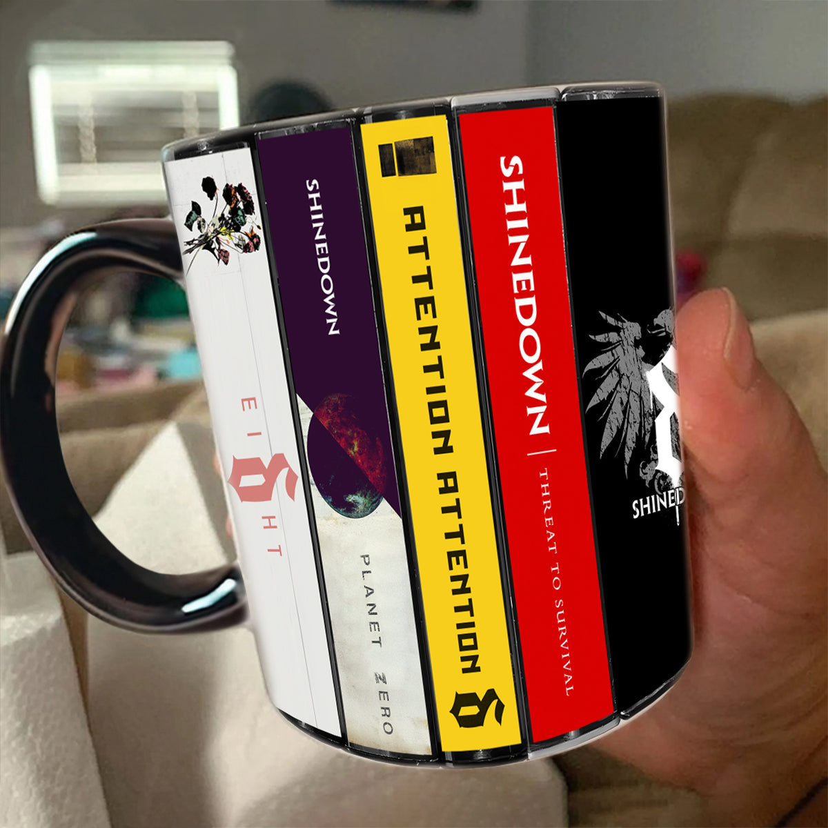 Shinedown Albums Cassette Collection Retro Accent Printed Mug - Logo Version