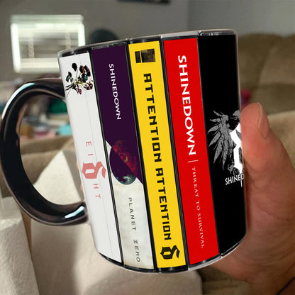 Shinedown Albums Cassette Collection Retro Accent Printed Mug - Logo Version