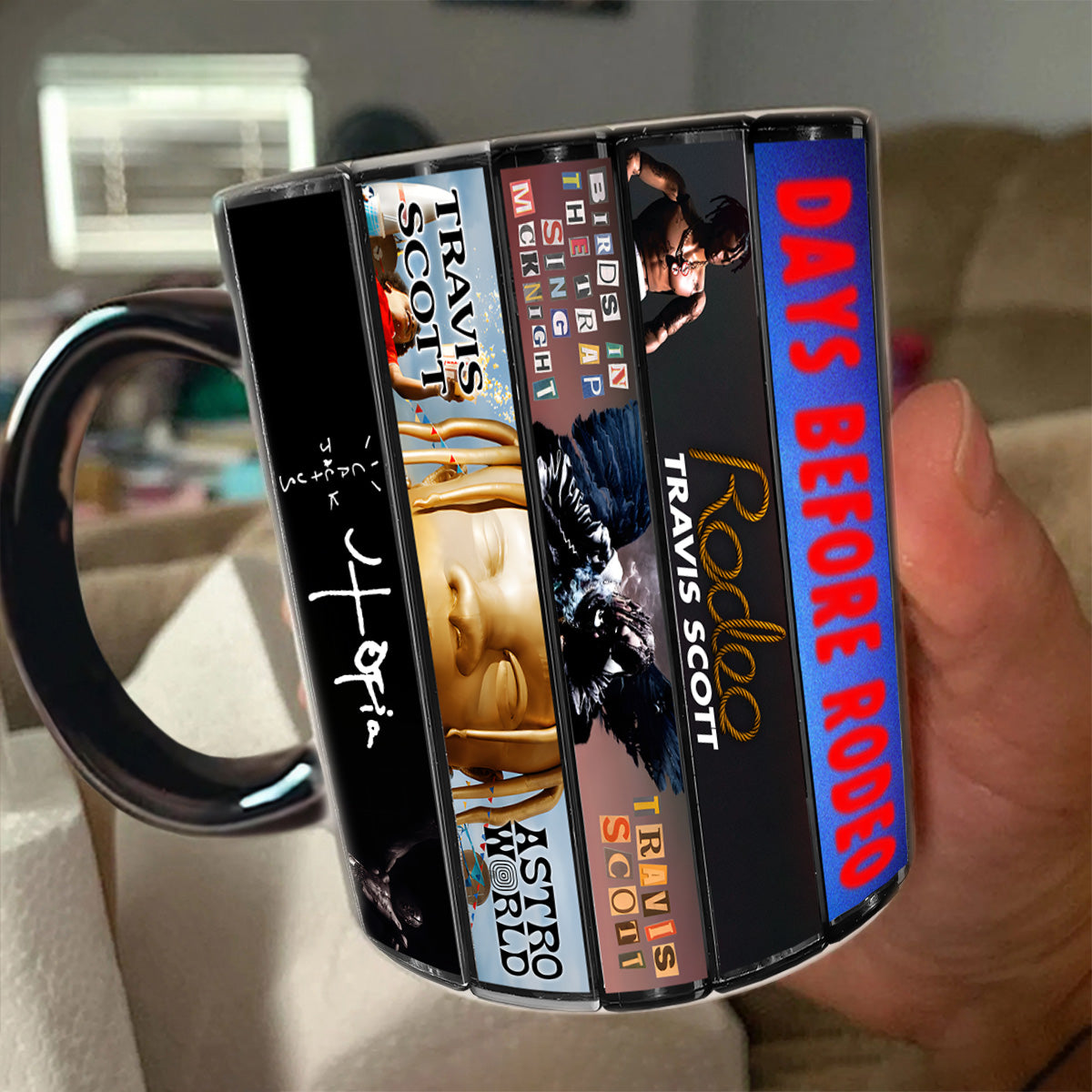Travis Scott Albums Cassette Collection Retro Accent Mug