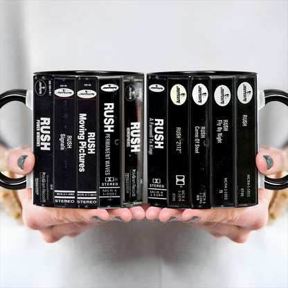 Rush Albums Cassette Retro Collection Accent Mug