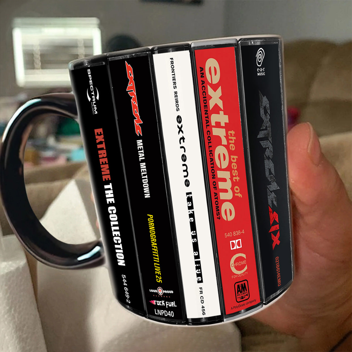 Extreme Albums Cassette Collection Retro Accent Mug
