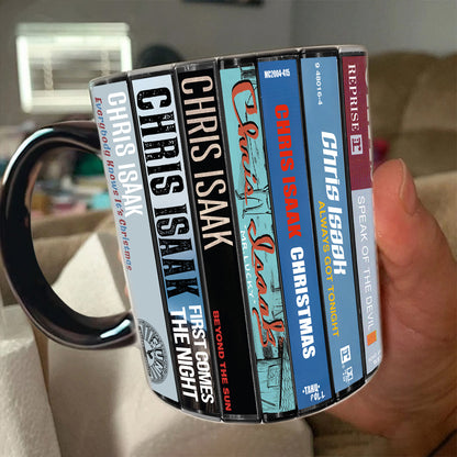 Chris Isaak Albums Cassette Collection Retro Accent Mug